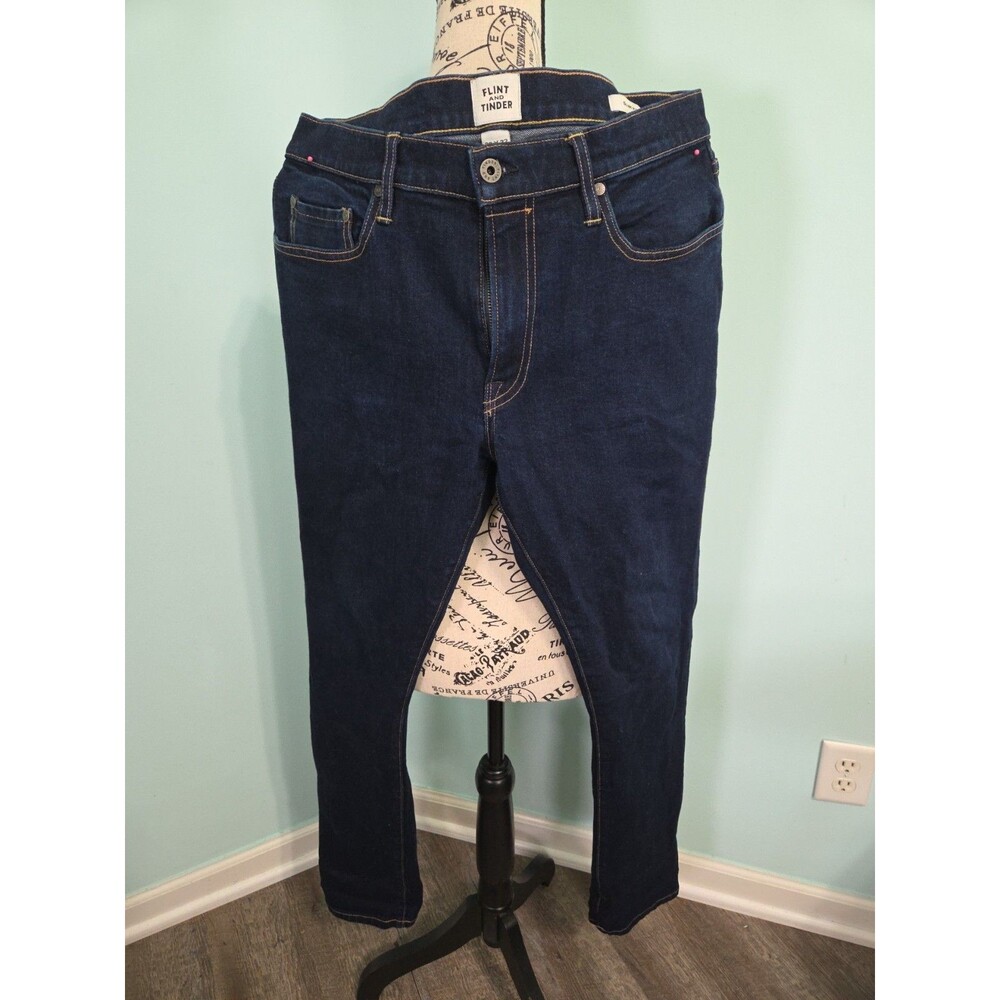 Flint and Tinder Men's Slim Fit Jeans Size 32x32 Blue Made in the USA